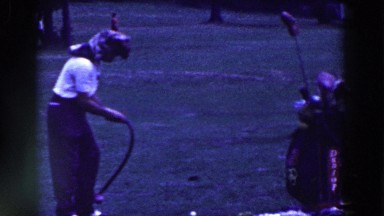 1961: A Woman Swinging an Overly Flexible Club Over Her Shoulder in Ridgefield
