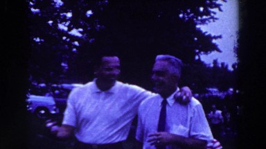 1961: Father and Son Arrive at Golf Course in Ridgefield, New Jersey