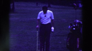 1961: Man Sets Up Golf Shot Ridgefield, New Jersey