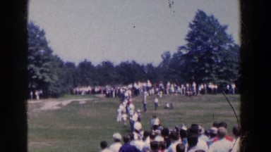 1961: Crowd Watching Kite Soar in the Sky, Ridgefield, New Jersey