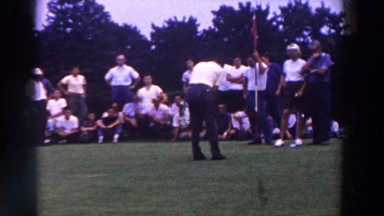1961: A Group of Golf Players in a Competition Patiently Wait