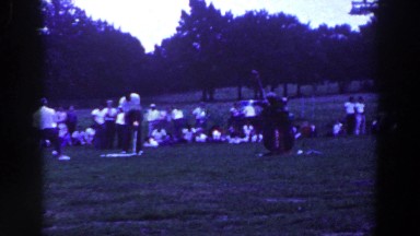 1961: Golf Player Hits Ball Before Group of Spectators in Ridgefield, New Jersey