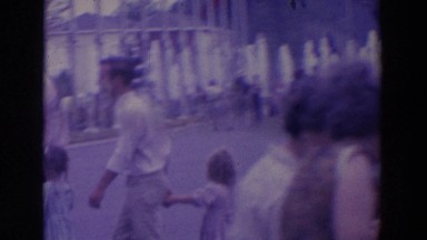 1964: A Group of People Standing on the Street at the World's Fair, New York City