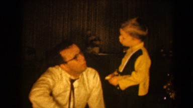 1964: Handsome Father Having a Chat with His Cute Son Pequot Lakes, Minnesota