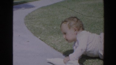 1964: Baby Learning to Crawl and Playing Ball with Brother in North Hollywood