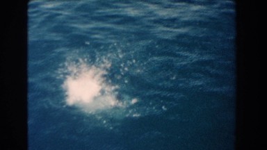 1960: Man Dives Into Water and Returns to Canoe, Miami, Florida
