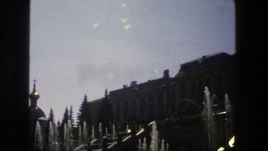 1975: A Water Fountain in Front of a Building Lined with Windows Denmark