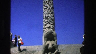 1975: People Around Statues in Stockholm, Sweden