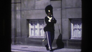 1975: Soldier Marching Outside a Palace in Copenhagen