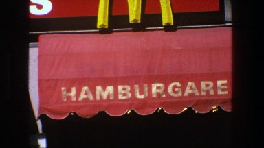 1975: Random Sign of a Hamburger Joint in Stockholm