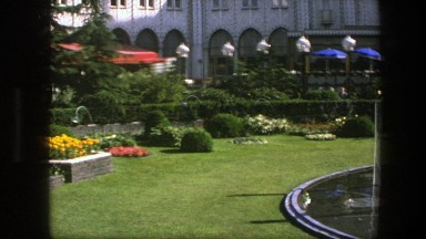 1975: A Fountain in a Garden Next to a Mansion Copenhagen