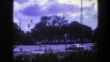 1975: truck driving on a street busy road area COPENHAGEN