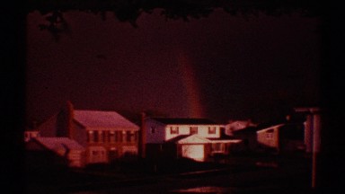 1969: rainbow over white house CLARENDON HILLS ILLINOIS
