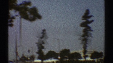 1969: a quick view of building at night. LOS ANGELES CALIFORNIA