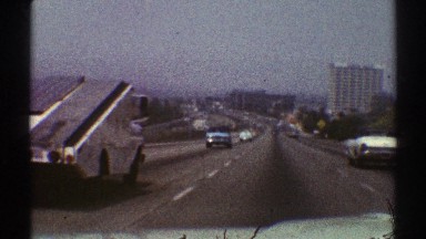 1969: view of the city life. LOS ANGELES CALIFORNIA