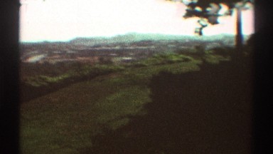 1969: the view of village edged by mountains under the clear sky LOS ANGELES