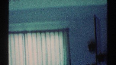 1969: a panorama of a well-furnished living room LOS ANGELES CALIFORNIA