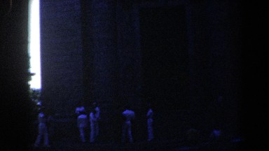 1961: random people standing outside of a church building. BALTIMORE MARYLAND
