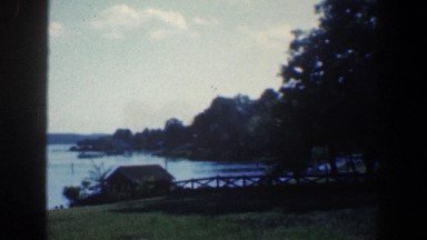 1961: view of a very blue lake. BALTIMORE MARYLAND