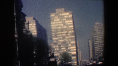 1962: skyscrapers in the city with amazing architecture standing high up