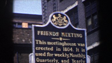 1962: sign board tourist area details city area PHILADELPHIA PENNSYLVANIA