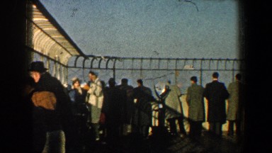 1960: Viewing of a Very Large Boat and Its People Aboard in New York City