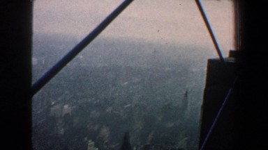 1960: viewing from a very tall balcony. NEW YORK CITY