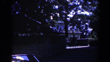 1961: People Standing on Church Steps in Baltimore Maryland