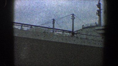 1960: viewing of a huge steamboat. NEW YORK CITY
