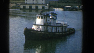 1961: a tow boat moving in the water that is a white color BALTIMORE MARYLAND