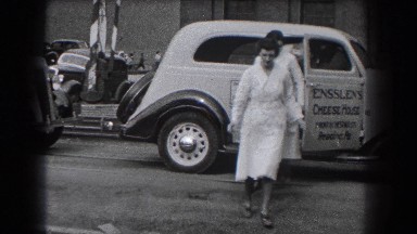 1938: Nurses Getting Out of Ride, Walking Into Work, Reading, Pennsylvania