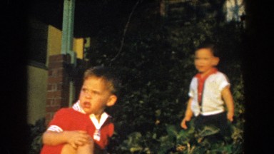 1962: Two Boys Play in Ivy Glendale, California