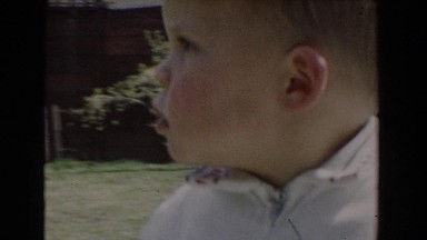 1962: little boy outside walking. GLENDALE, CALIFORNIA