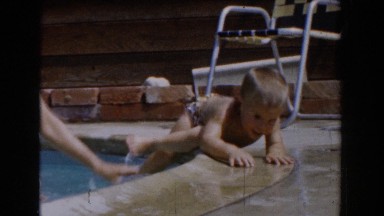 1962: i do not like the pool! i will crawl away! help me please! VAN NUYS