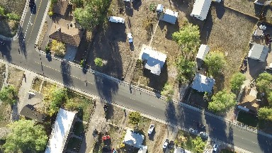 overhead view of an urban neighborhood. COLORADO
