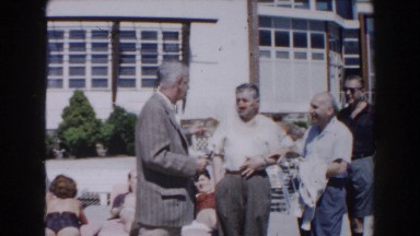 1960: old men gathering MIAMI, FLORIDA
