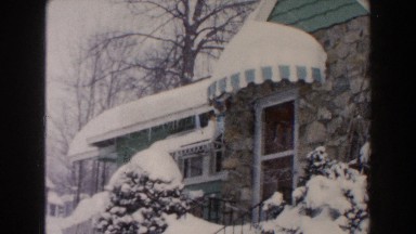 1961: lonely snow walker DEARBORN, MICHIGAN