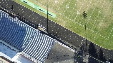 high view of football field COLORADO