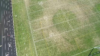 sky view of football field COLORADO