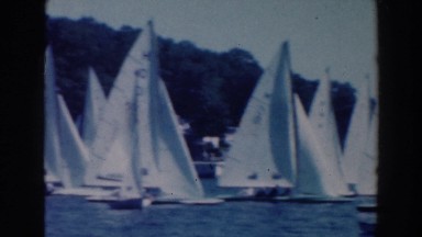 1964: Boats Gathered in the Water on a Beautiful Sunny Day Tustin Wisconsin