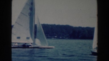 1964: Group of Sailing Boats Gathering for Friendly Morning Competition Tustin