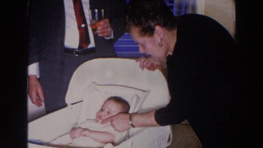 1966: Family Gathering with Grandparents and Baby in Madison Wisconsin