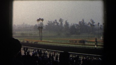 1958: a day at the horse races. CALIFORNIA
