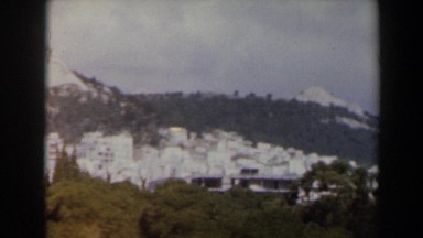 1960: A Snow-Capped Mountain Peak on a Cloudy Day in Israel
