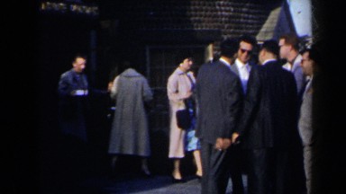 1963: A Group of Men and Women Socializing Out Back at Niagara Falls