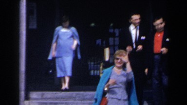 1963: Friends Greeting While Leaving Church After Wedding Ceremony at Niagara Falls
