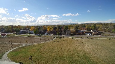 airplane view of a large park. COLORADO