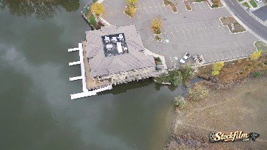 Lakeside Building with Boat Dock, Colorado
