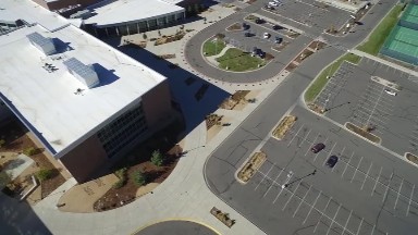 aerial view of school building COLORADO