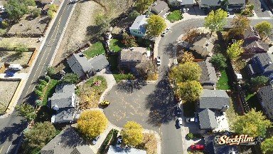 Fly Over Of A Typical Suburban Neighborhood Colorado
